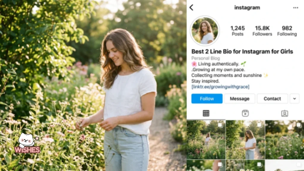 2 Line Bio for Instagram for Girl