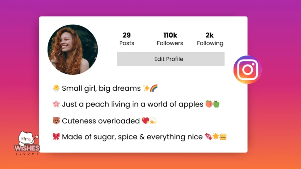 2 Line Bio for Instagram for Girl